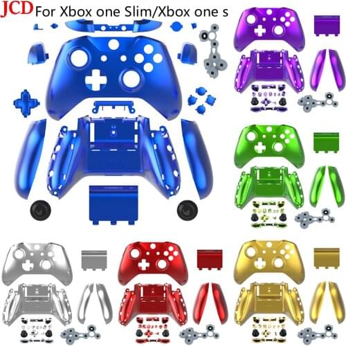 1Set Suitable For Xbox One Slim Plating Handle Shell For Xbox One S Electroplating Case Full Set Button And Conductive Adhesive