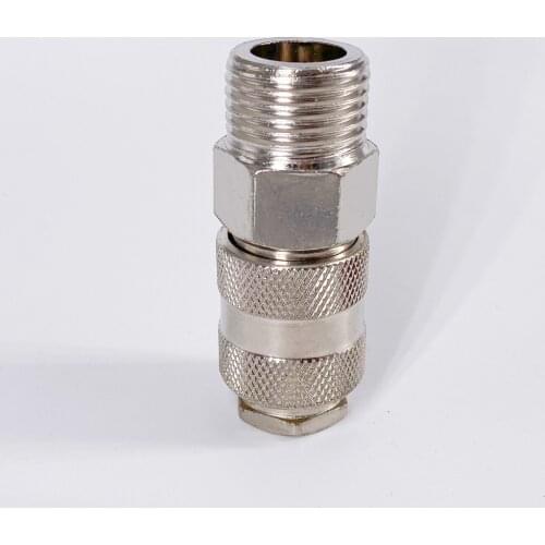 1pcs 1/4" 3/8" 1/2" BSP Male Thread EU Type Socket Pneumatic Pipe Fitting European Standard Quick Coupler Connector Adapter