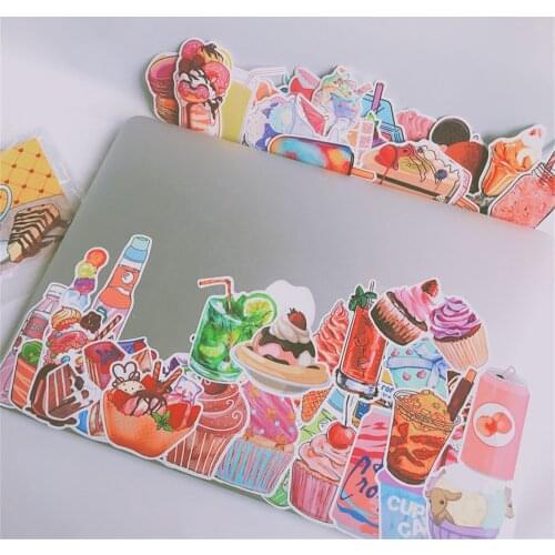 10/30/50PCS Girl Heart Cake Baking Packaging Sticker Notebook Graffiti Trolley Case Bike Scooter Waterproof PVC Sticker Wholesal