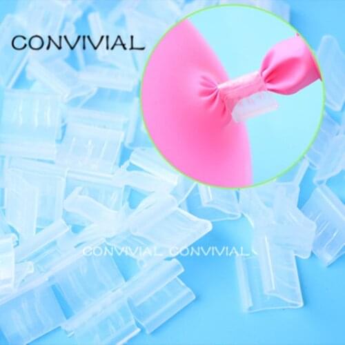 100Pcs "V" Shape Balloons Sealing Clip Ballon Buttons Clips Wedding/Birthday/Valentine Day Party Decoration Balloons Accessories