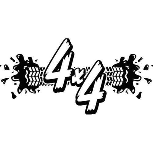 15.5cm*7.8cm 4X4 Funny Vinyl Decals Motorcycle Car Sticker Car-styling Black/Silver S6-3580