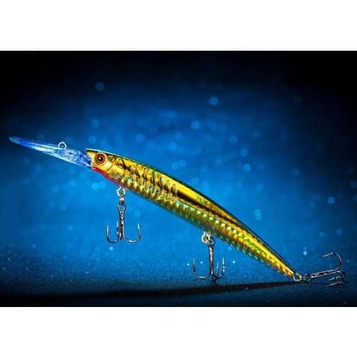 2Pcs Fishing lure Pike Bait Minnow Jerkbait Deep Swim Wobblers Crankbait 14CM 12.4G Metal Fishing Lure Spoon Sea Lake lure Tool