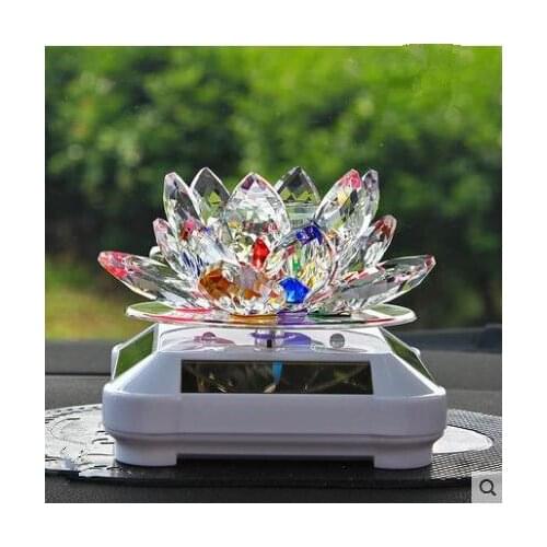 2019 Crystal Lotus, modern decorative crafts, beautiful flowers, desktop office ornaments, birthday presents