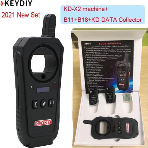2021 New Set KEYDIY KD MINI plus KD-X2 KD X2 Remote Maker Unlocker with Free ID48 96bit Transponder Copy Function English