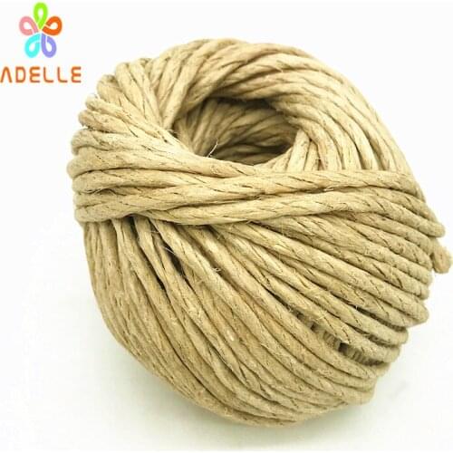 3mm*40m polishing waxed hemp rope photo wall string hang tag zakka rope DIY accessory free shipping NEW