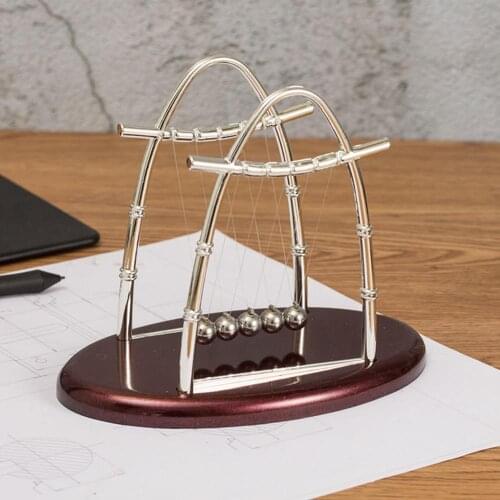 70% Dropshipping!!Oval Newton\s Cradle Balancing Balls Toy Home Deck Decor Physics Learning Tool