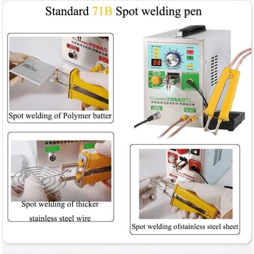 2 PCS 709AD+ 4 IN 1 Welding machine fixed pulse welding constant temperature soldering Triggered induction spot welding HB-71B