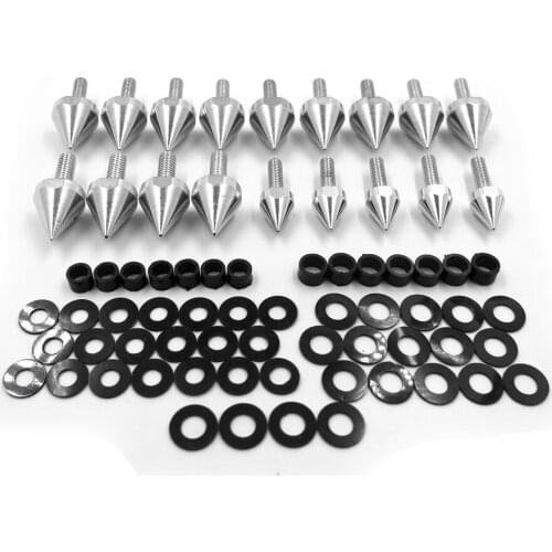 Aftermarket Free Shipping Motorcycle Parts Aluminum Fairing Bolt Kit Screws For 2004-2005 Kawasaki Ninja ZX10 ZX10R Silver