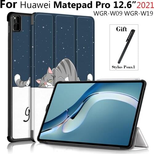 For Huawei MatePad Pro 12.6 Case 2021 WGR-W09 WGR-W19 Smart Tablet Cover Case