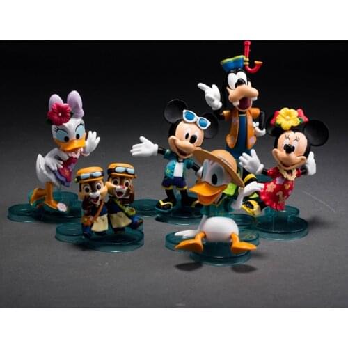 Disney Mickey Mouse Clubhouse Mickey Minne Figures Donald Duck Daisy Goofy Anime Figure PVC Action Toy For Kids 6pcs/set 7-10cm