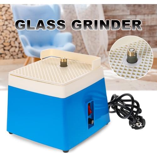 220V Mini Stained Electric Grinder Diamond Glass Art Glass Grinding Tool Automatic Watering Edging Machine Household Tools