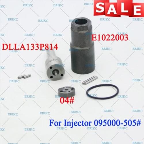 ERIKC 095000-5050 (RE516540) Fuel Injection Overhaul Repair Kits Nozzle DLLA133P814, Valve Plate 04#, Pin, O-Ring for John Deere