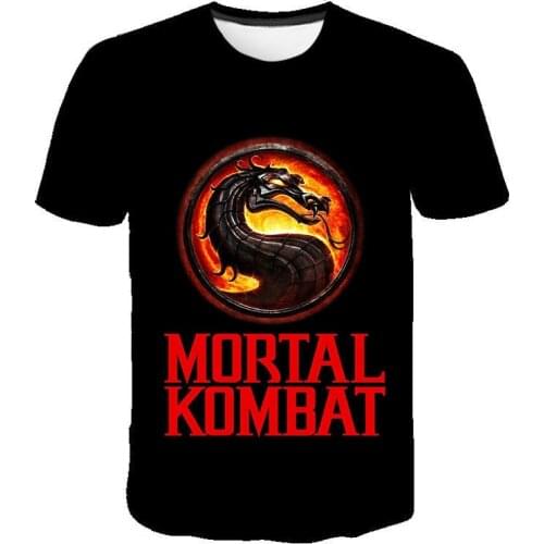 Hot Fighting Game T-Shirt Mortal Kombat 3D Print Fashion Streetwear Men Women Casual T Shirt Harajuku Kids Tees Tops Boy Clothes