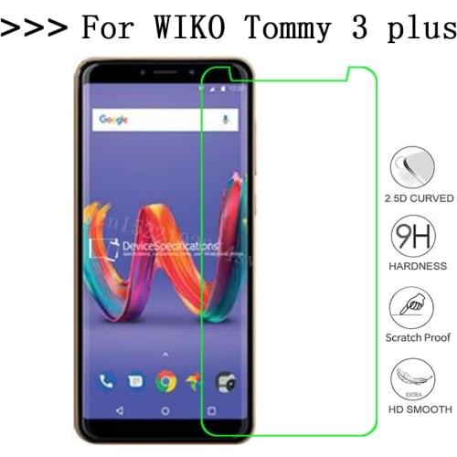 HD 9H Film Ultrathin Tempered Glass For Wiko Tommy 3 plus Screen Protector Phone Cover Q