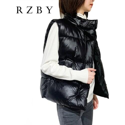 Women Winter Autumn Down Vests 90% White Duck Down Jacket Ladies Casual Short Coat Female Sleeveless Vest