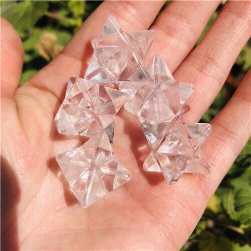 Natural Clear Crystal Merkaba Pendulum Crystal Stones Merkaba Stars Energy Minerals Jewelry Healing Decoration
