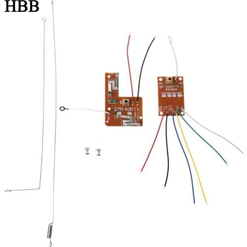 4CH RC Remote Control 27MHz Circuit PCB Transmitter and Receiver Board with Antenna Radio System for Car Truck Toy