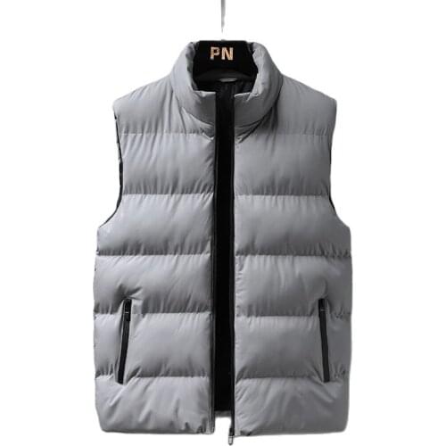 Sleeveless Down Jacket,Winter New, Mens Down Vest, Solid Color,Zipper Door,Pocket Decoration,Warm,Comfortable,Four Colors,M-5XL