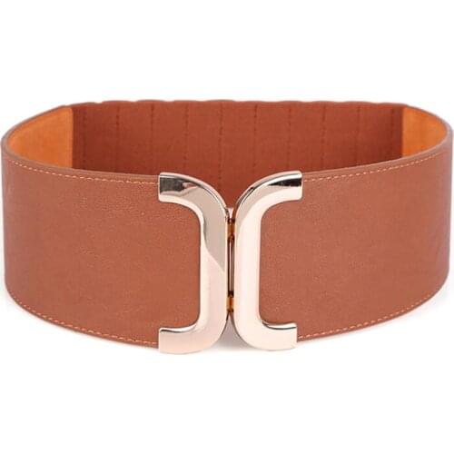 Fashion Classic Buckle Ladies Wide Belt Womens Design High Quality Female Casual Leather Belts For Shirt Dress