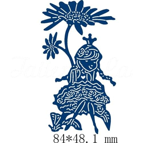 Sunflower Girl Metal Cutting Dies Stencils for DIY Scrapbooking Embossing Photo Album Decoration Paper Cards Crafts Die Cut 2019