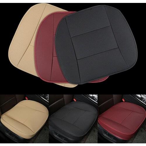 Car Seat Single Piece Four Seasons Universal Backless Seat Cushion Three-piece Thermostatic Leather Breathable Free Tie Seat