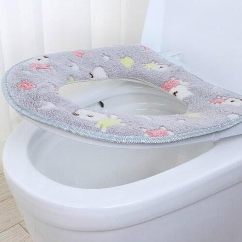 Toilet seat Household toilet washer winter Plush toilet cover Universal waterproof toilet pad