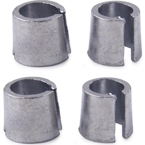 2 Pairs Universal Positive & Negative Car Battery Terminal Converters Post Adaptors Sleeves Shim Car Silver