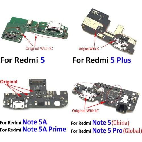 New For Xiaomi Redmi 5 Plus 5A Note 5 5A prime Pro USB charging charger port dock Board connector Flex cable For Redmi Y1 Lite