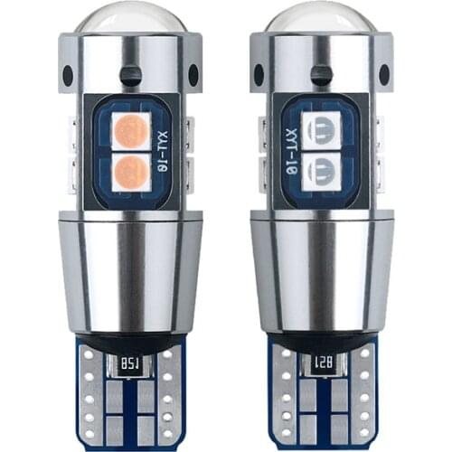 2PCS/Lot T10 LED Light Bulb Super Bright 10-SMD 3030 Chips 12-28V LED Bulb Replacement for Car Door License Plate Light