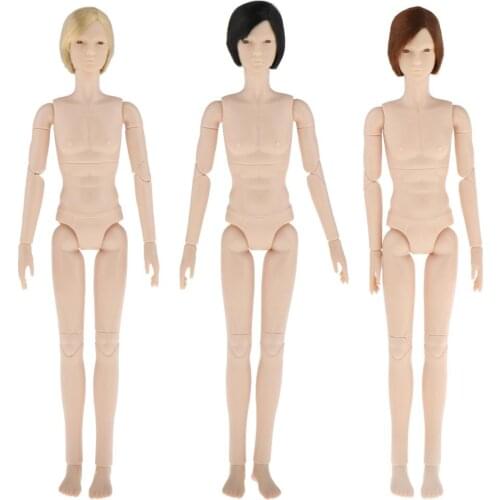 24 Jointed Doll Vinyl Unpainted Body DIY Replacements 3D Eyes