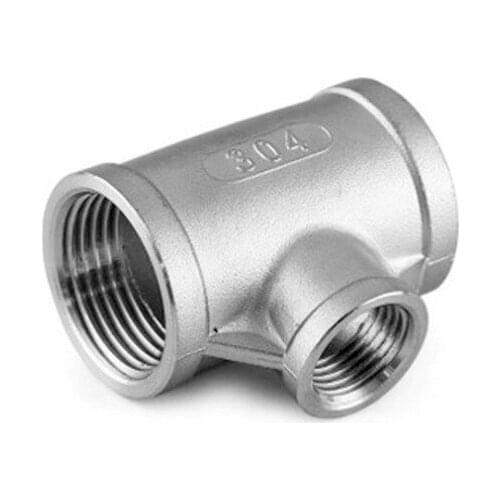 1/4'' - 2'' BSP Female Thread Reducing Tee Type 304 Stainless Steel DN6 - DN50 Water Casting Pipe Fitting Joint 3 Ways Connector