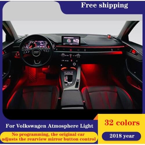 30/32color 14-21 for vw T-ROC Car Interior Atmosphere Lights for Volkswagen Passat CC led Atmosphere lamp Tayron T-ROC Teramont