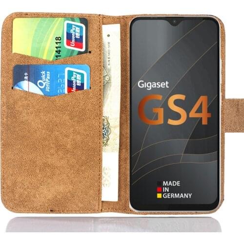 6 Colors Gigaset GS4 Case 6.3" Leather Fashion Luxury Multi-Function Gigaset GS4 Case Phone Cover Card Slots