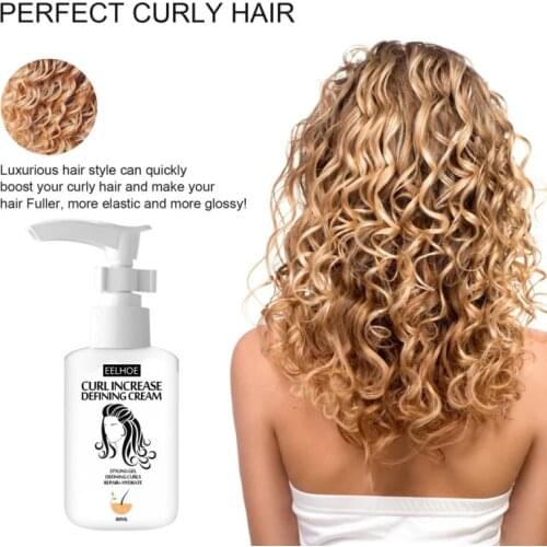60ml Afro-curly Hair Styling Elastin Moisturizing Repairing Volume Serum Conditioner Quick-drying Nourish Hair Care TSLM1