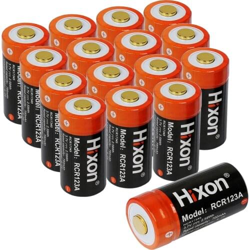 Hixon--12pcs RCR123a 700mAh 16340 Rechargeable Battery For Arlo HD Camera And Reolink argus 3.7V cr123a Rechargeable