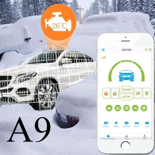 Russian Version For StarLine A9 gsm gps Two Way Car Alarm System With Engine Start LCD Remote Control phone control For A9 alarm