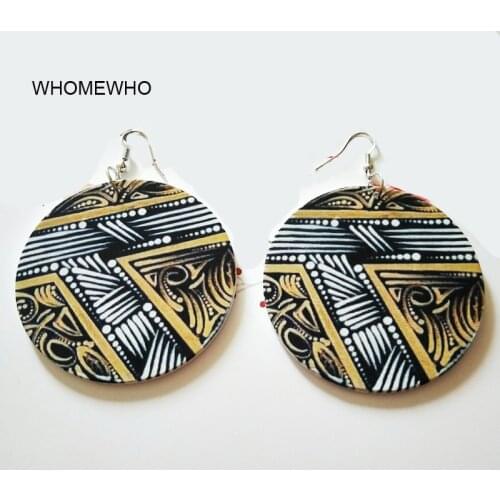 Bohemia Natural Wood Africa Irregular Eye Of Horus Nefertiti Egypt Tribal Earrings Vintage Afro Wooden African Hiphop Jewelry