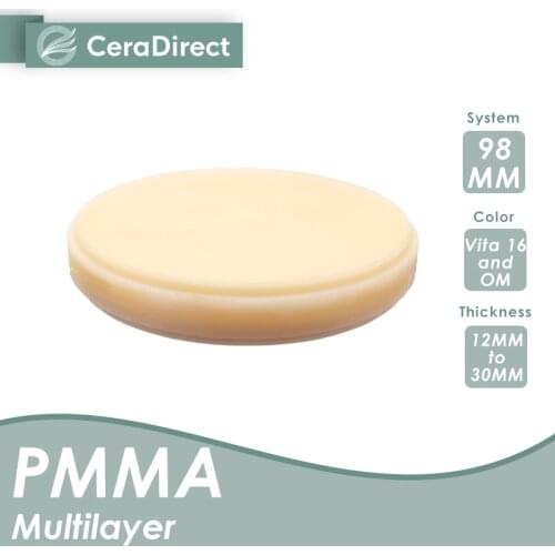 Ceradirect Multilayer PMMA Block—Open System (98mm) 30mm——for dental lab CAD/CAM