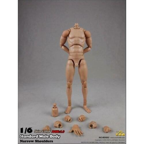COOMODEL 1/6 BD002 Narrow Shoulders Standard 27cm Male Figure Body Toys 2.0 Doll