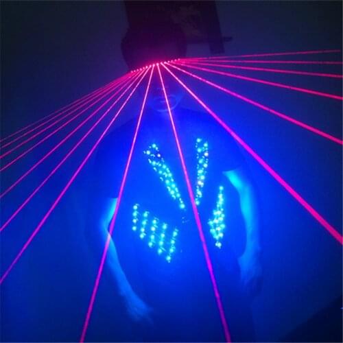 T17 Colorful led light ballroom costume RGB light dance dress wears led costume dj clothes bar vest laser glasses disco props