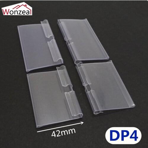 10pcs Clear PVC Plastic Price Tag Sign Label Display Holder Thickening For Store Shelf Hook Rack or Supermarket