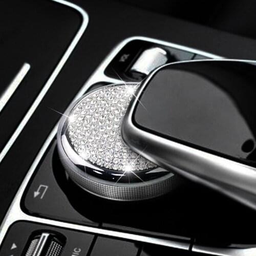 For Mercedes Benz GLE C E GLC260 C200 E300 W205 W213 X253 3D Center Console Multimedia Knob Decorative Stickers cover