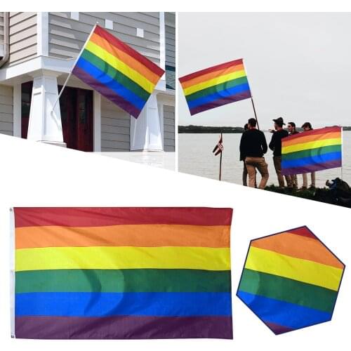 Homosexual Philadelphia Philly Lgbt Gay Suitable For Hand Holding Or Outdoor Hanging Rainbow Flag Symbolizing Pride 90x150cm