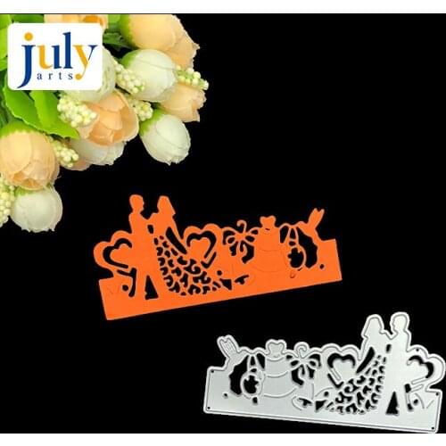 Julyarts Lover Heart Bell Metal Cutting Dies For Scrapbooking Stencils DIY Album Cards Decoration Embossing Folder Die Cuts Tool