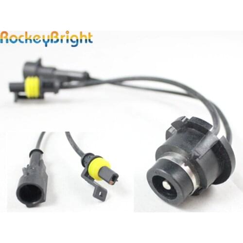 Rockeybright 2pcs Wire HID Ballast Kit Xenon D2S D2R D2C to AMP Harness Adapter Light Xenon Kit Cable For Car D2S pigtail Cable