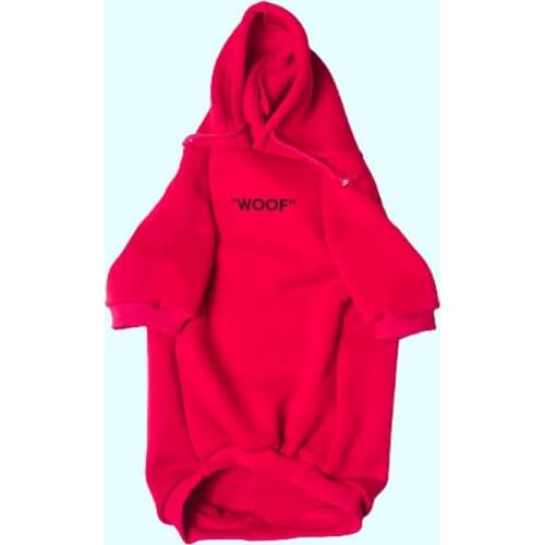 Fashion French Bulldog Hoodie Letter Woof Dog Coat for Small Medium Dogs Winter Warm Dog Jacket Pug Costume Pets Outfits A182