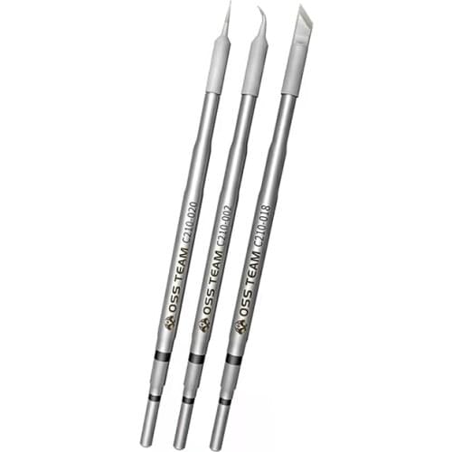 OSS C210 Tips Universal JBC C210 Soldering Iron Tip Cartridges Compatible For Xsoldering T210/Sugon T26 Soldering Station