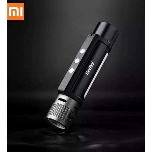 Xiaomi Outdoor LED Flashlight USB-C Rechargeable Torch IPX4 Waterproof Zoomable Portable Emergency Light 1000lm Power Bank