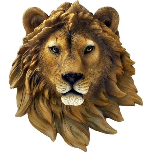 Animal Head Wall decoration Hanging Wall Resin Pendant Wall Ornaments Lion Tiger Bear Wolf Leopard Home Accessories