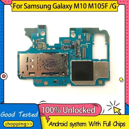 Original Motherboard Mainboard Logic Board For Samsung Galaxy M10 M105F M105G Motherboard With Android System,Free Shipping